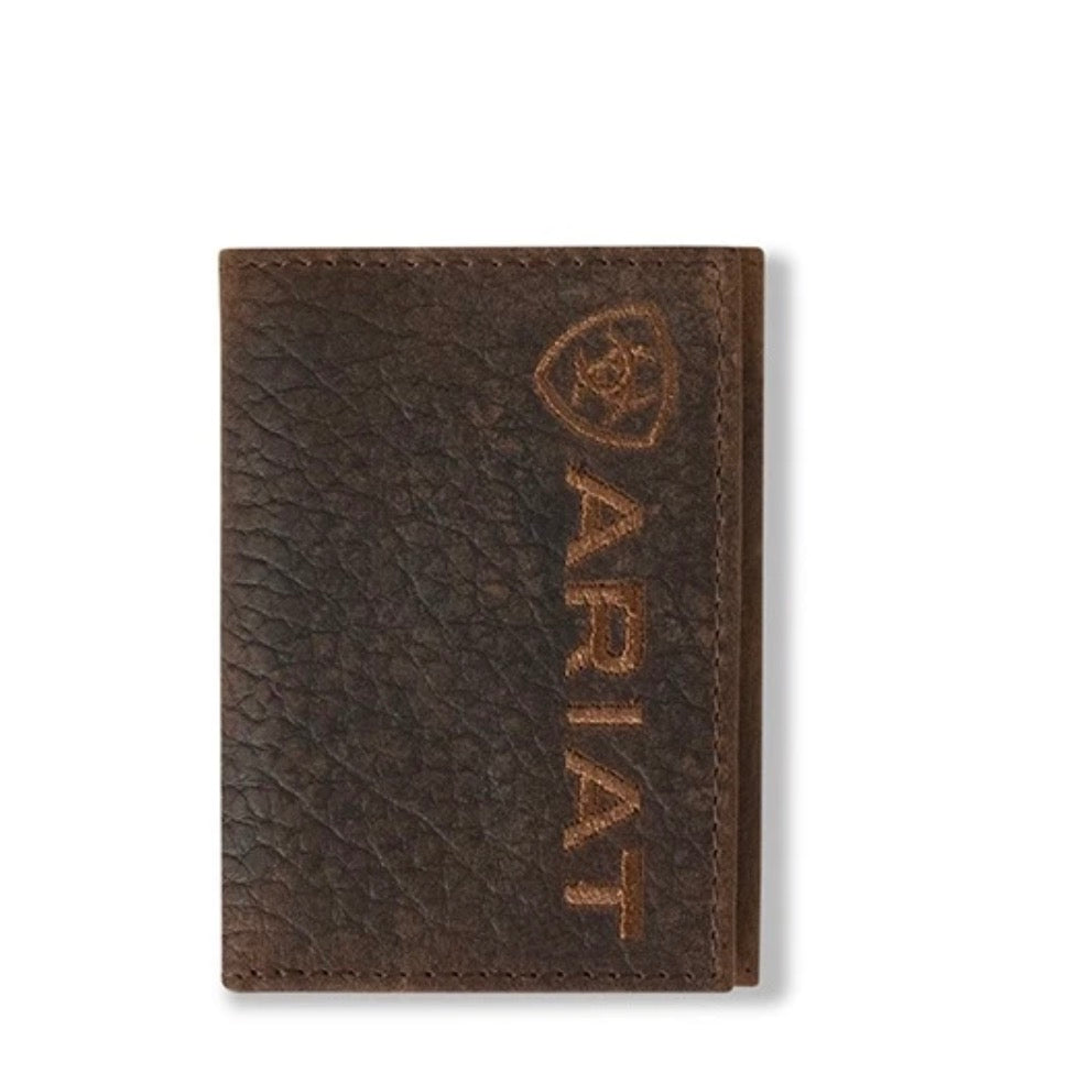 ARIAT TRIFOLD BULL HIDE BROWN - ACCESSORIES WALLET - A3554402