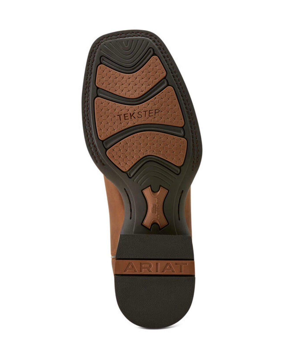 Western Big Rig Wide Square Toe Cowboy Boot - Black Deertan - 10063870