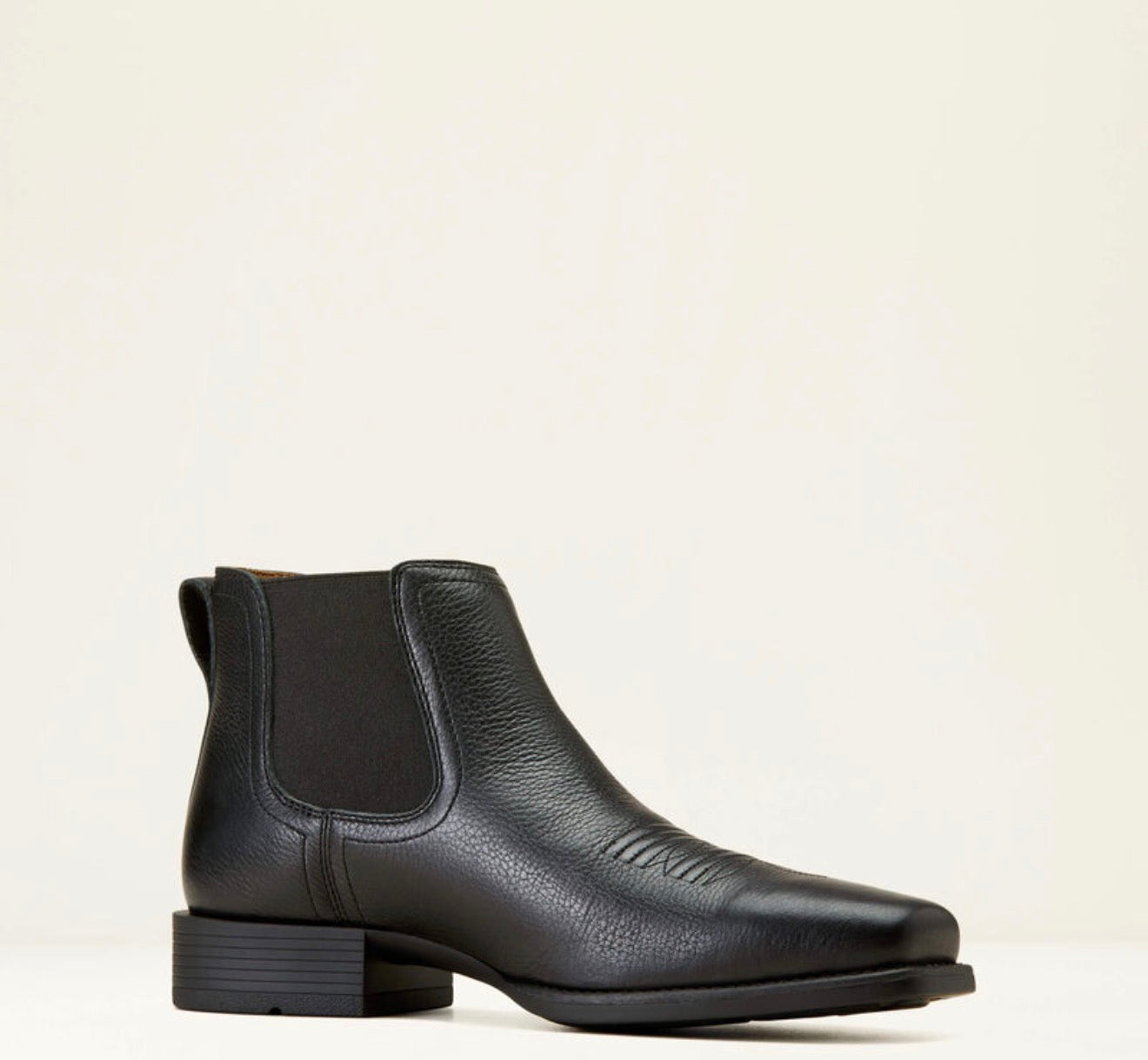 Booker Ultra Square Toe Western Boot - Black Deertan - 10046984