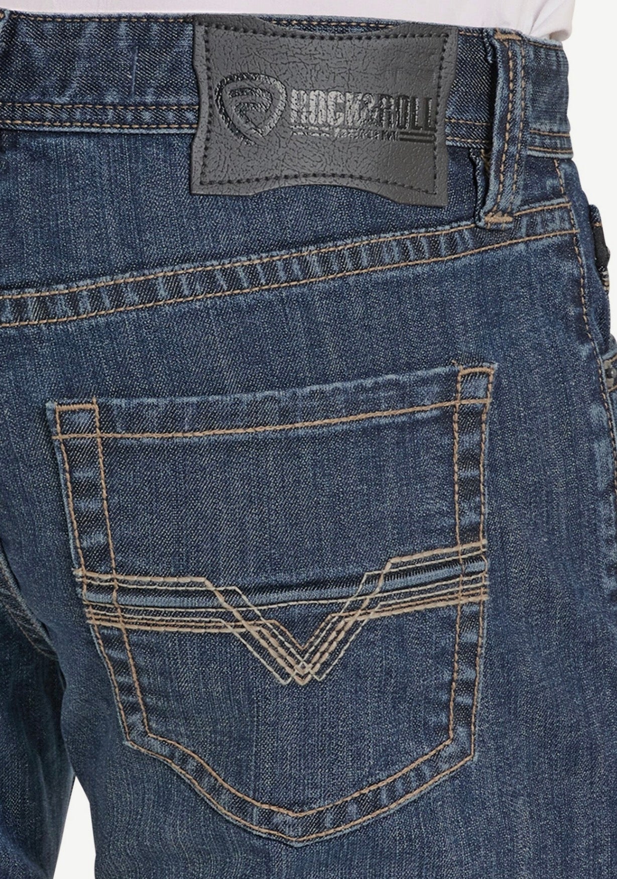 Rock & Roll Jeans Raised Denim Emb Skinny - BM2MD08593