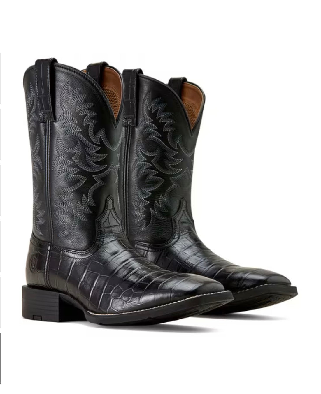 Men's Easton 11" R Toe Western Boots - Eclipse Black -AR10074166