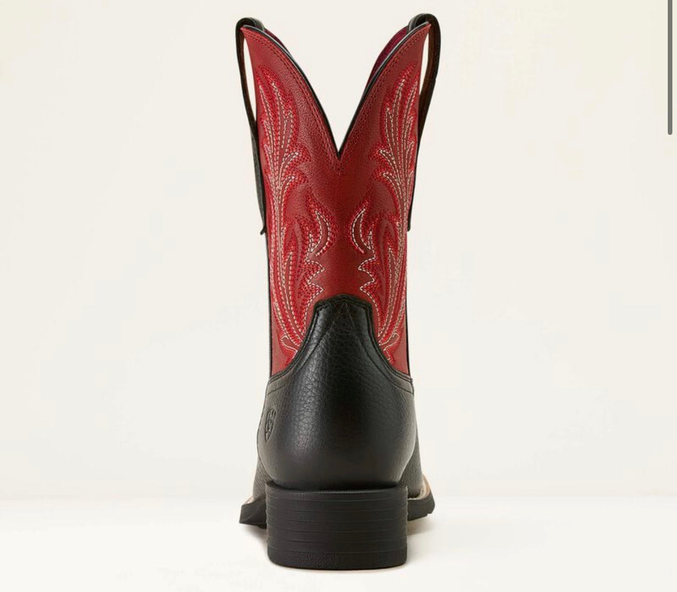 Round Up Filly Wide Square Toe Western Boot - Black Deertan - 10064074