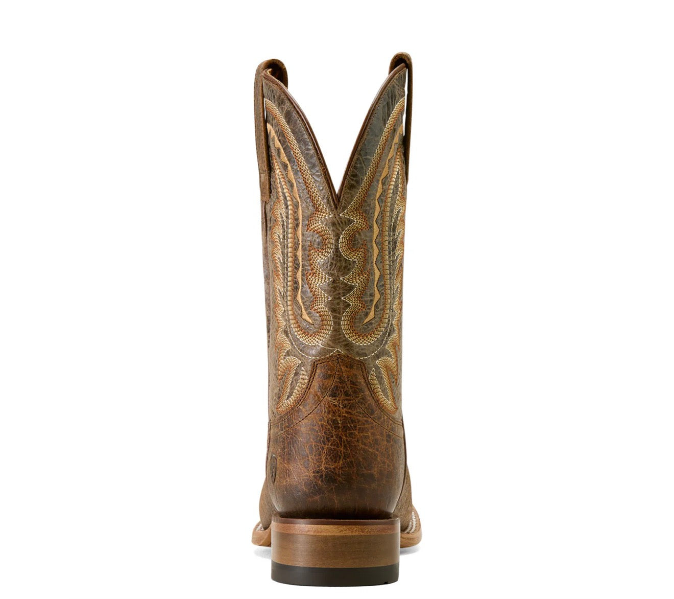 Rock Ridge Wide Square Toe Western Boot - Saddle Brown  Bison - 10063783