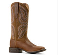 ARIAT WOMEN'S CATTLE CAITE WESTERN BOOTS BROAD SQUARE TOE -10074329