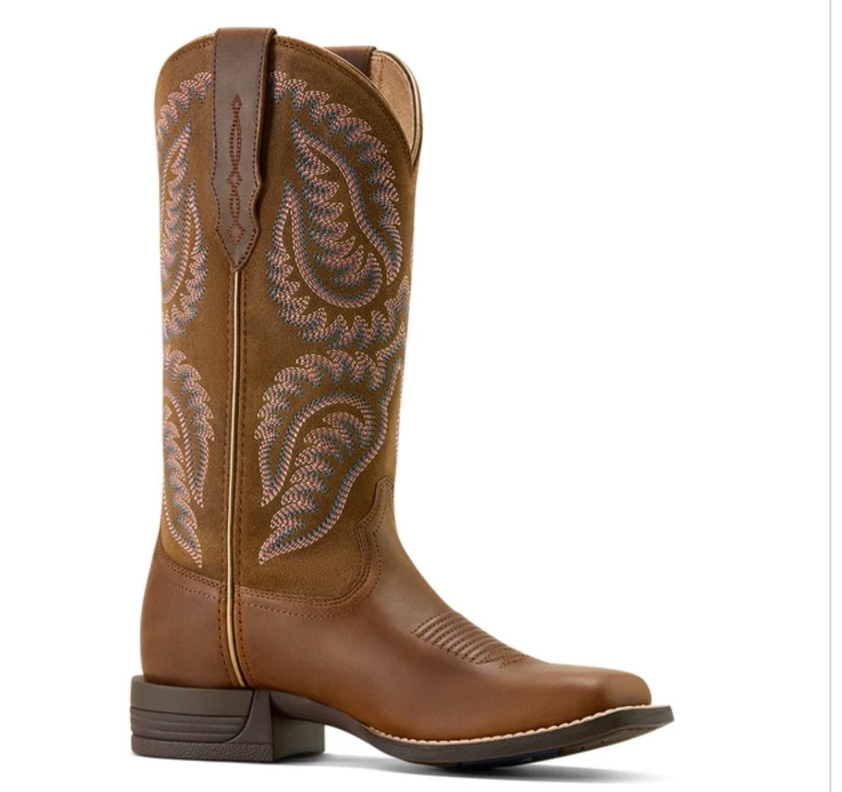 ARIAT WOMEN'S CATTLE CAITE WESTERN BOOTS BROAD SQUARE TOE -10074329