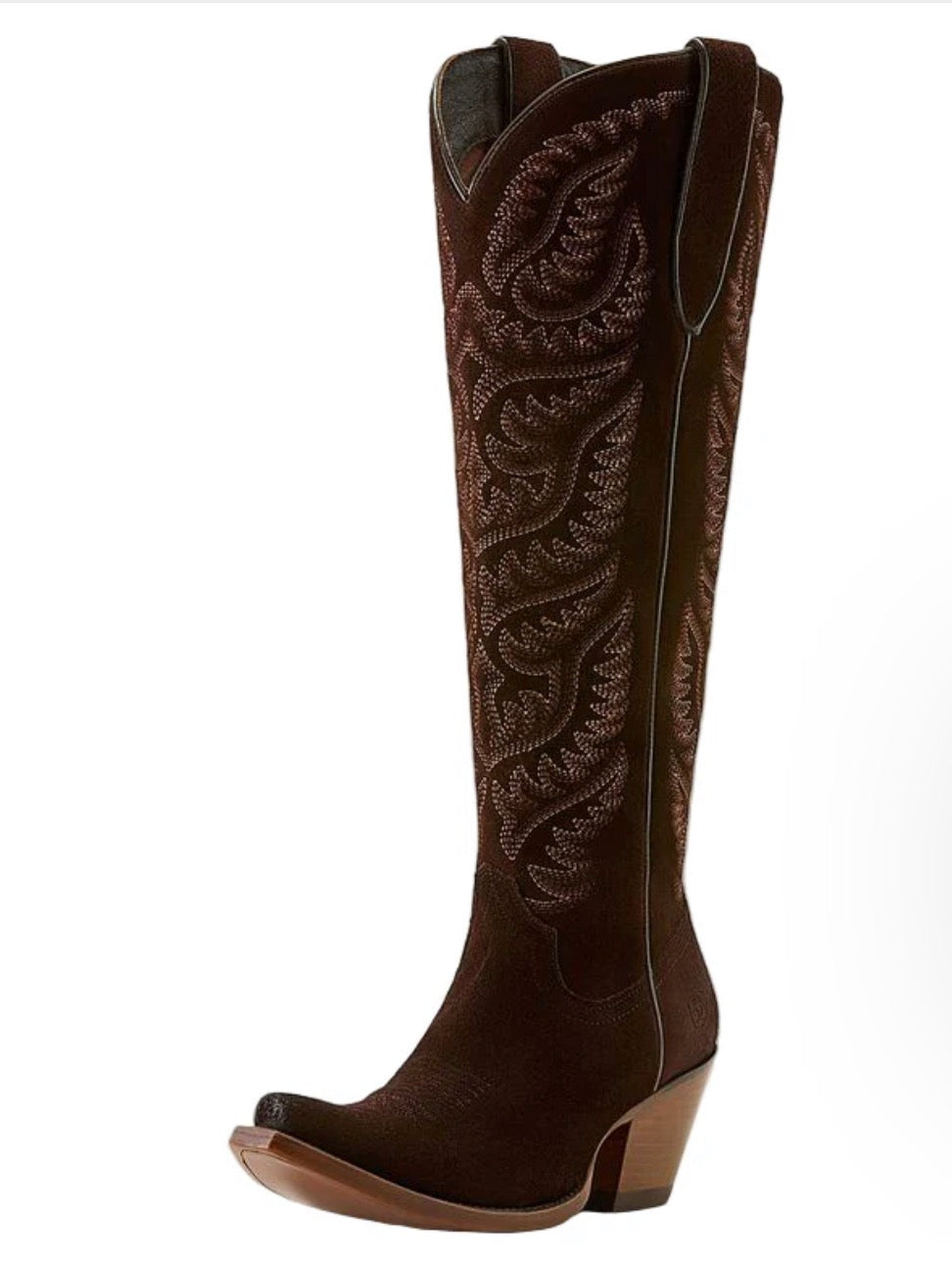 Ariat Laramie X Toe Western Boot - French Roast Suede - 10063926