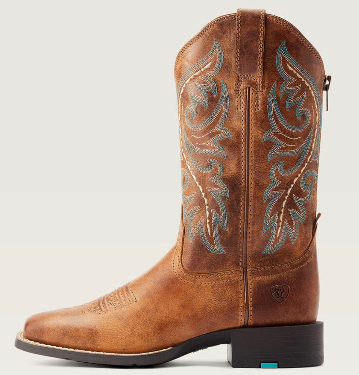 Ariat Women's Round Up Back Zip Western Boot - Desert Sand -10044432