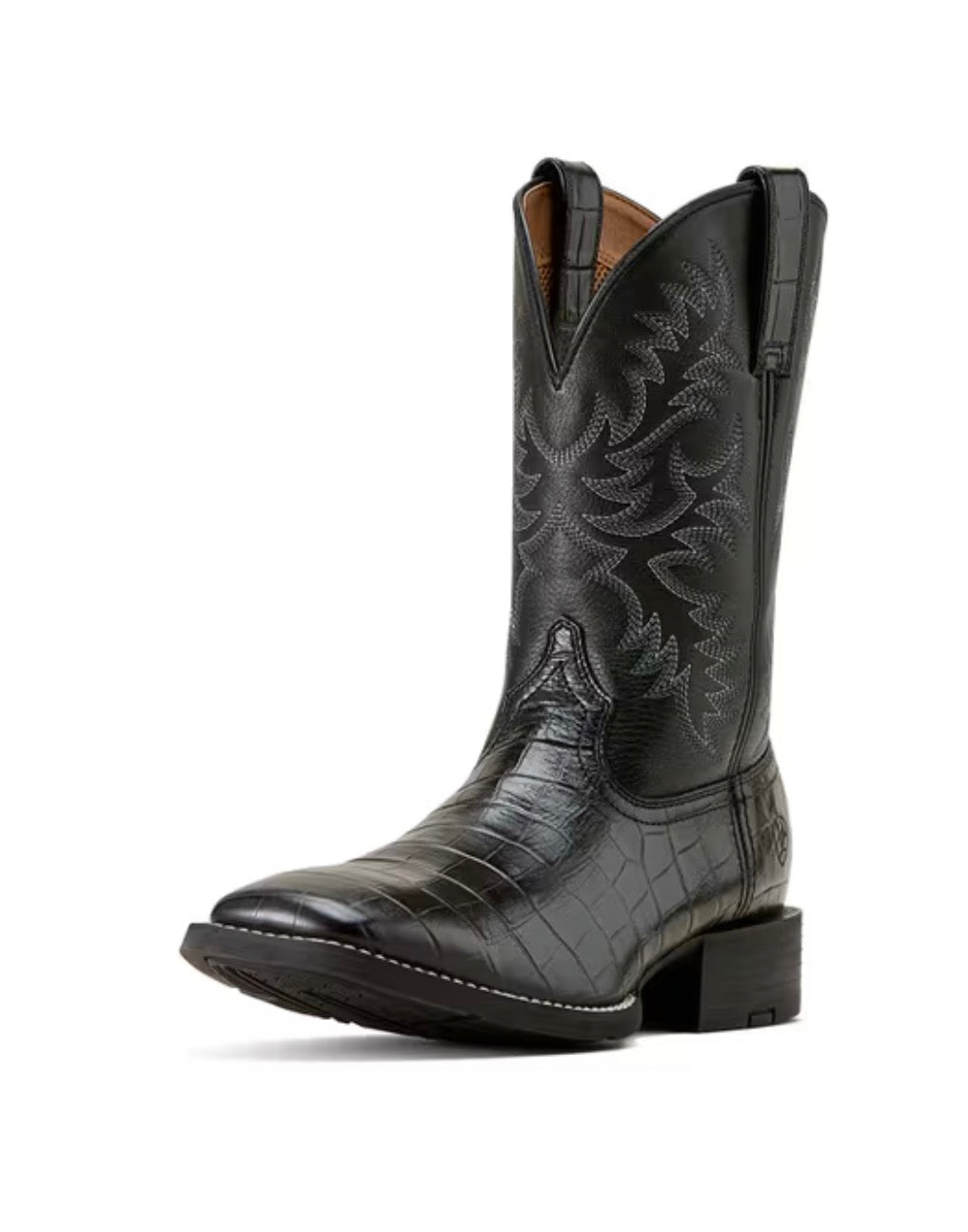Men's Easton 11" R Toe Western Boots - Eclipse Black -AR10074166