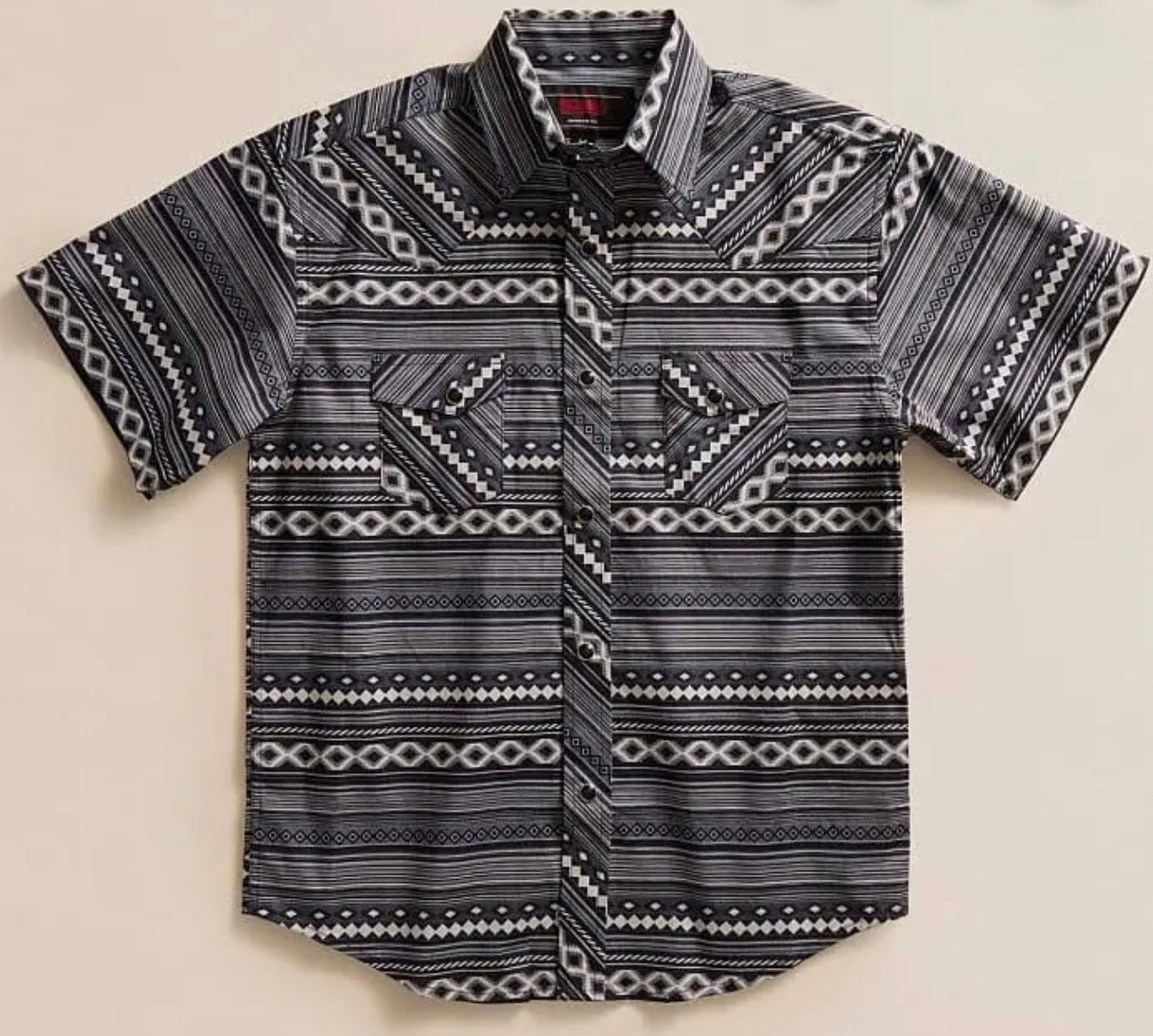 Rock & Roll Aztec Printed Snap Boys Shirt - BBN2S08301