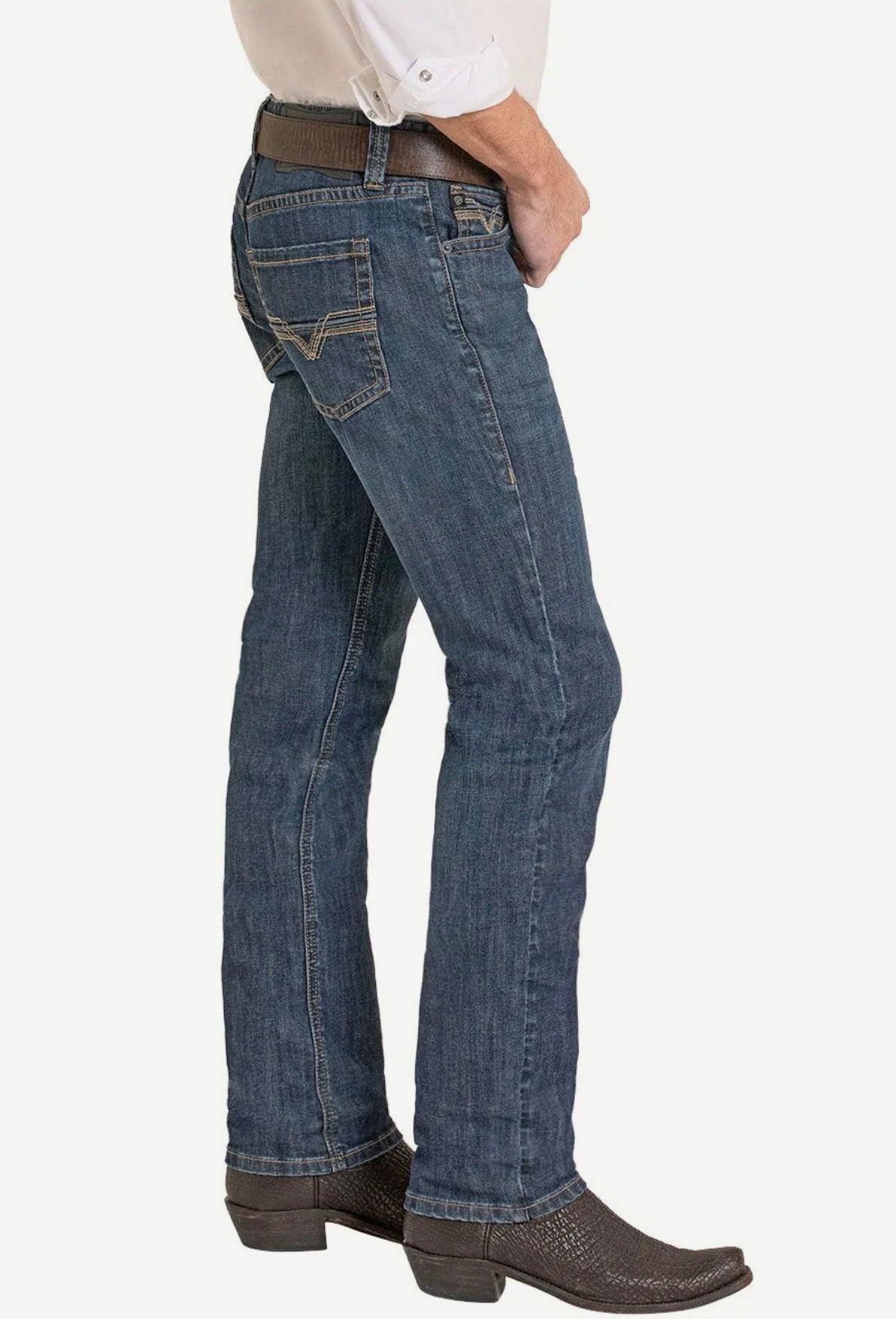 Rock & Roll Jeans Raised Denim Emb Skinny - BM2MD08593