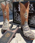 BLACK JACK BOOTS - EASTERN DIAMOND BACK RATTLE SNAKE - NT610-V3