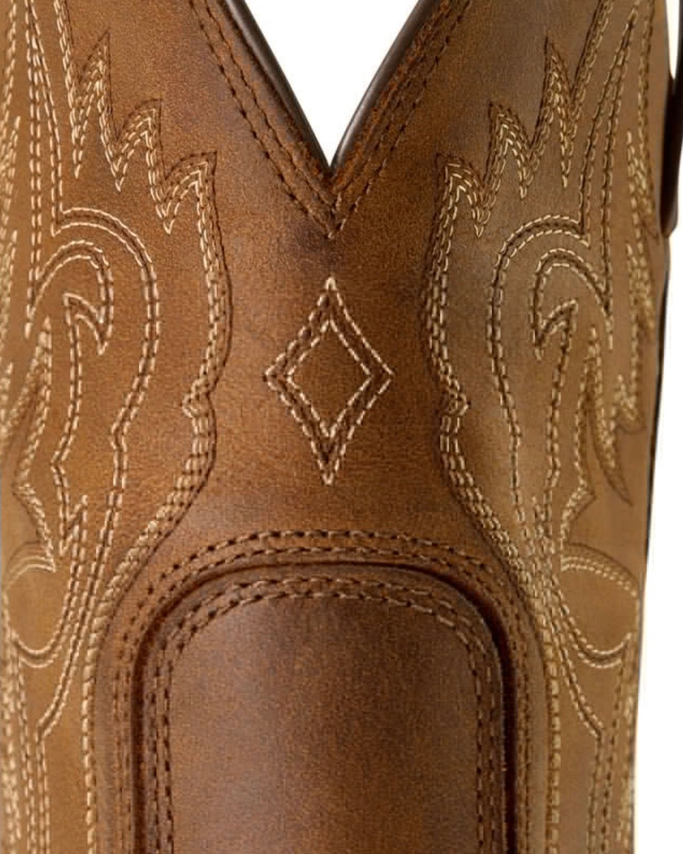 Western Big Rig Wide Square Toe Cowboy Boot - Black Deertan - 10063870