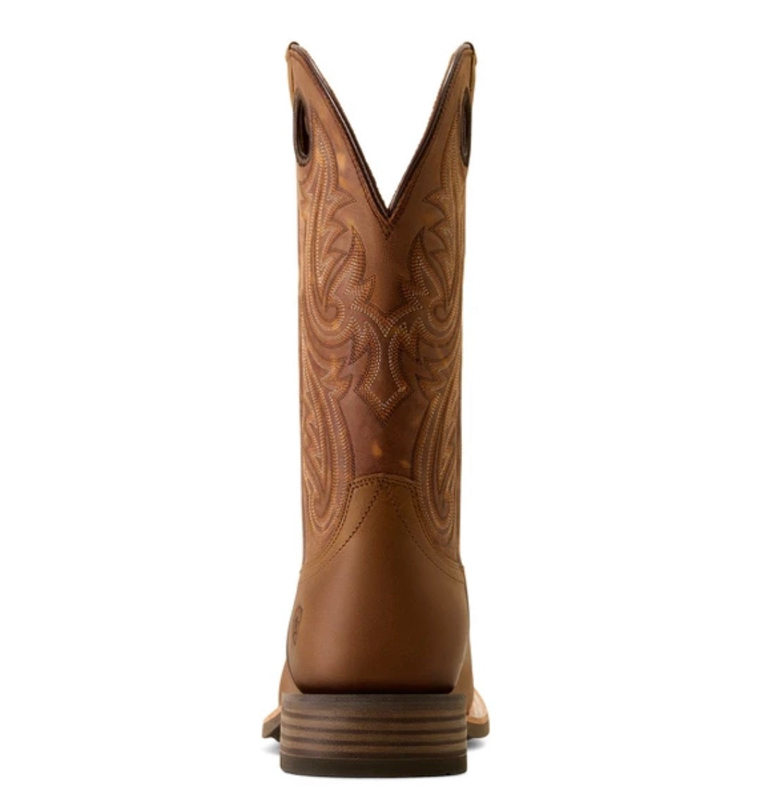 ARIAT MEN'S HIGHLAND TOUGHSTOCK DISTRESSEF PERFORMANCE WESTERN BOOTS BROAD SQUARE TOE -10074255