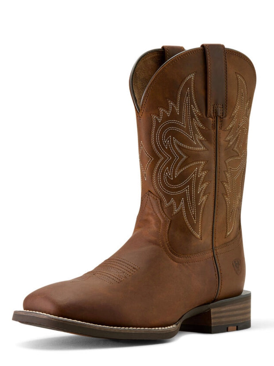 Western Big Rig Wide Square Toe Cowboy Boot - Black Deertan - 10063870