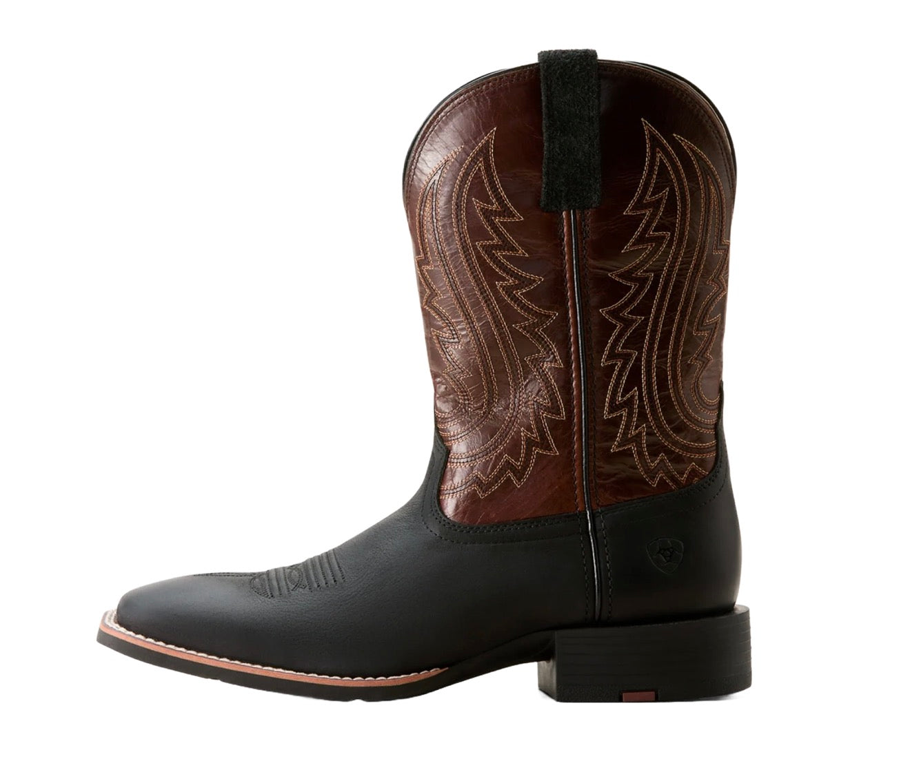 Sport Big Country Wide Square Toe Cowboy Boot- BASIC BLACK - MAHOGANY -10053629
