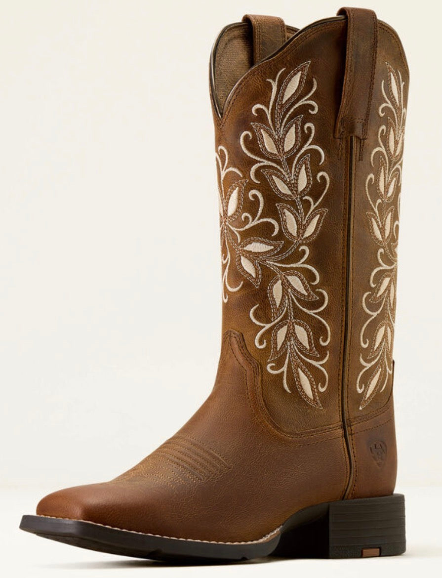 ARIAT WOMEN'S ROUND UP HOLLY PERFORMANCE WESTERN BOOTS BROAD SQUARE TOE
-10074320