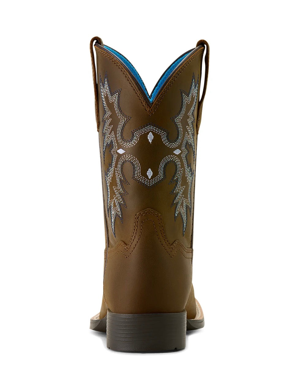 Ariat Tombstone Wide Square Toe Western Boot - Brown Brown - 10063834
