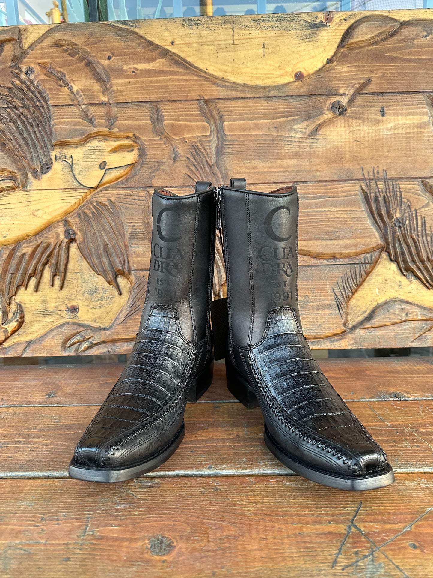 CUADRA Caiman Zip Up Boots (Black)