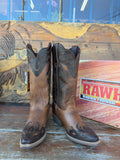 RAWHIDE WOMEN'S 12" TWO-TONE WINGTIP WESTERN BOOTS-5026