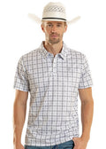 ROCK & ROLL WHITE MEDALLION PRINTED - MENS POLO - BM51T08716