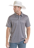 PANHANDLE SLIM BLACK GREY PRINT - MENS POLO - TM51T09004