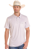 PANHANDLE MENS WHITE STRIPE POLO - BM51T09335