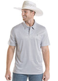 PANHANDLE SLIM BLACK GEO SNAP PRINT - MENS POLO - TM51T09006