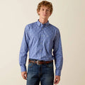 Ariat Mens Byrd Fitted Shirt Colony Blue - 10073533
