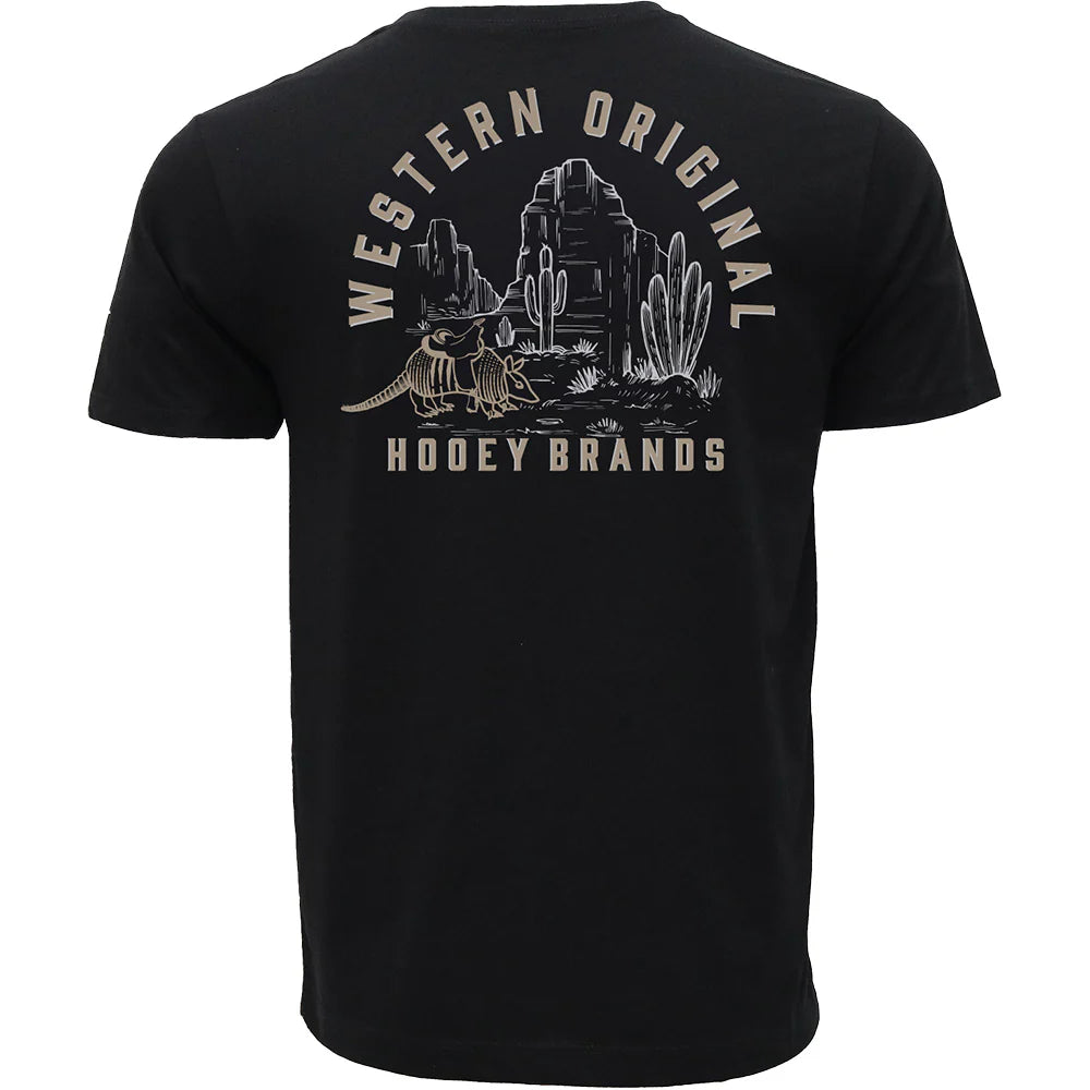HOOEY
"DESERT DILLO" BLACK T-SHIRT-HT1889BK