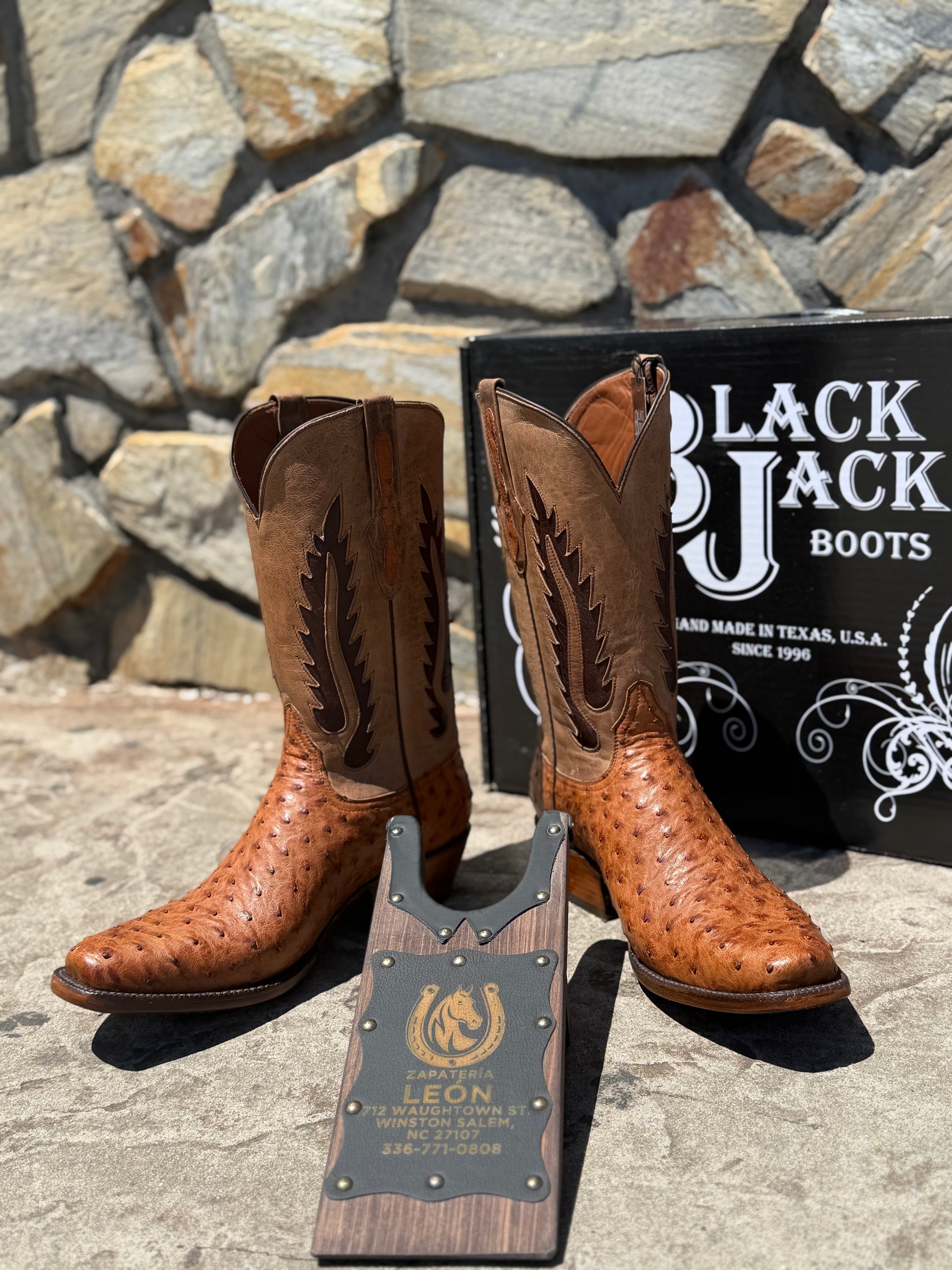 BLACK JACK BOOTS - OSTRICH - BYB9111 - V3