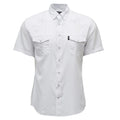 HT2620WH | HOOEY MEN'S SOL S/S PEARL SNAP SHIRT - SOLID WHITE