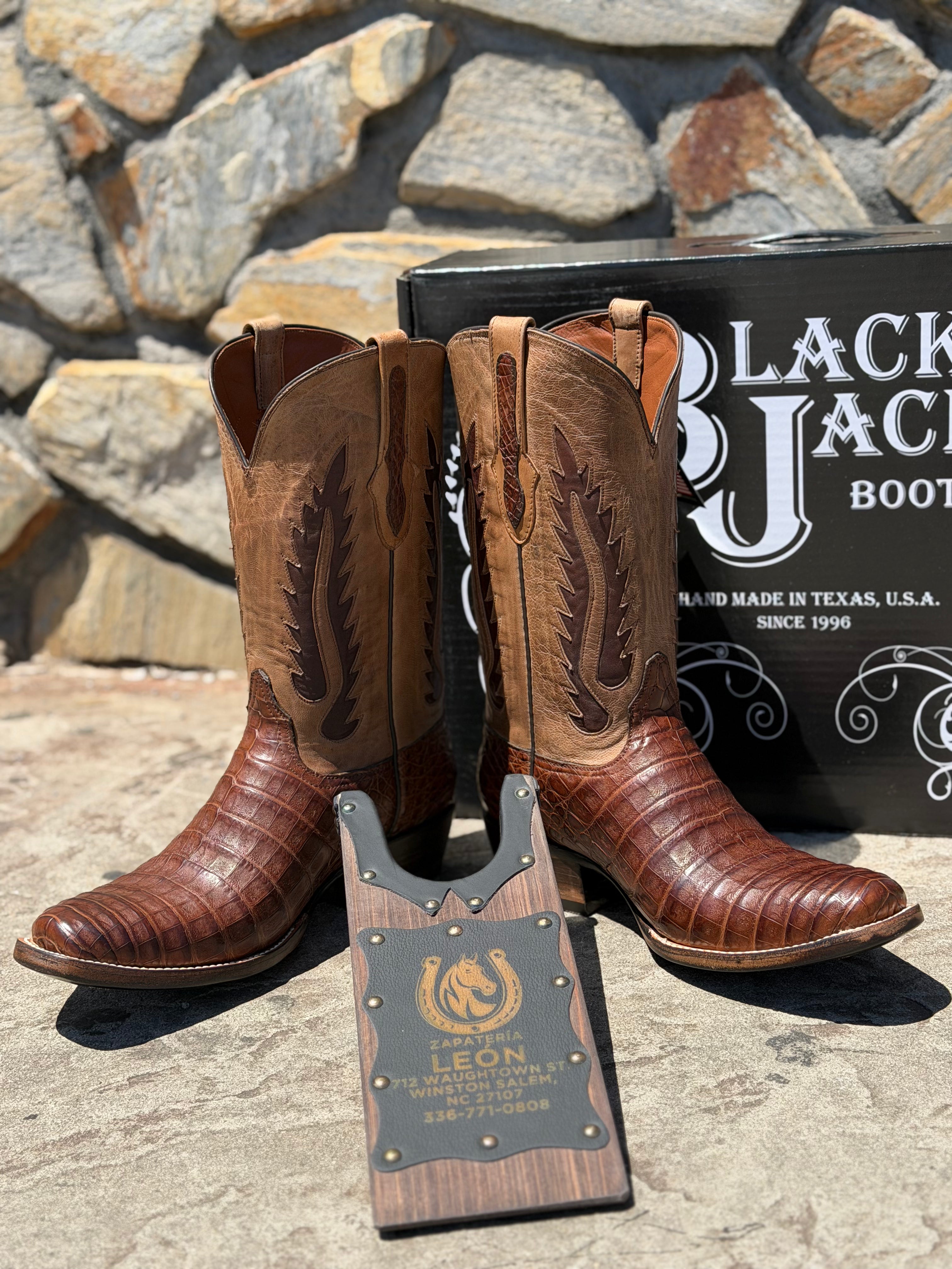 BLACK JACK BOOTS - CAIMAN BELLY - PUN7183-V3