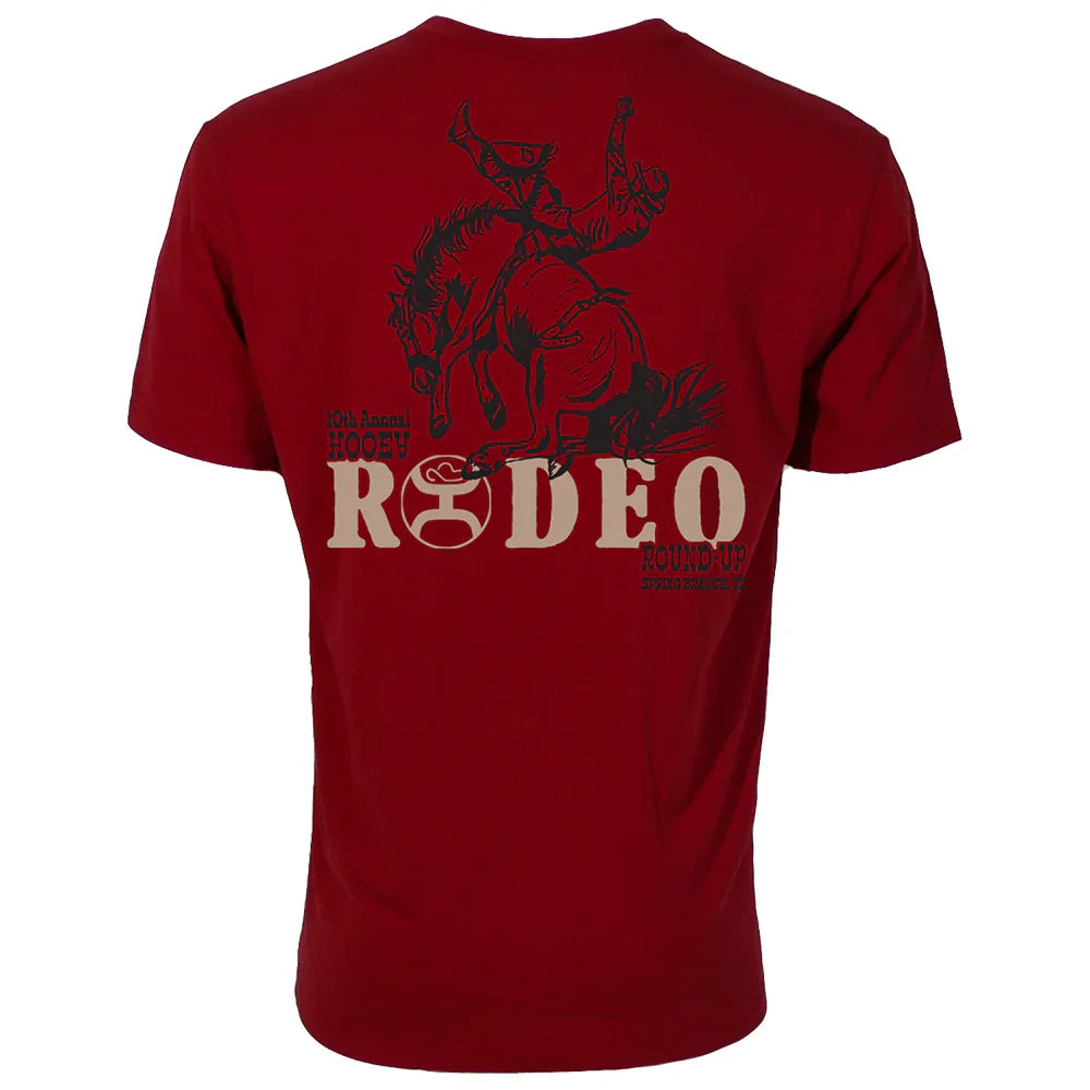 "RODEO ROUND UP" RED HOOEY T-SHIRT - HT2609RD