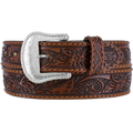 Tony Lama Men's Brown Floral Hand Tolled Belt C40065