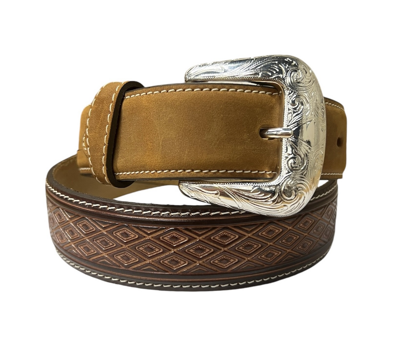 JUSTIN 1 1/2 DIAMOND RIDGE BROWN - ACCESSORIES BELT MEN - C14185