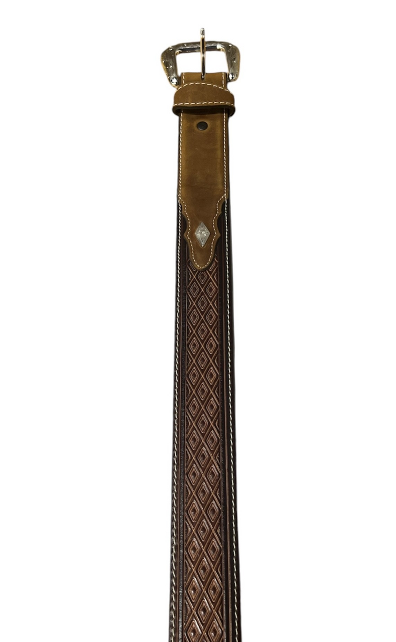 JUSTIN 1 1/2 DIAMOND RIDGE BROWN - ACCESSORIES BELT MEN - C14185