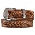 Justin Men's Bronco Basketweave Leather Belt C12264
