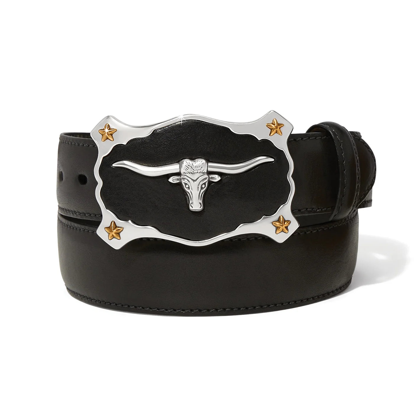 LONGHORN BLACK WHIP BELT C14213