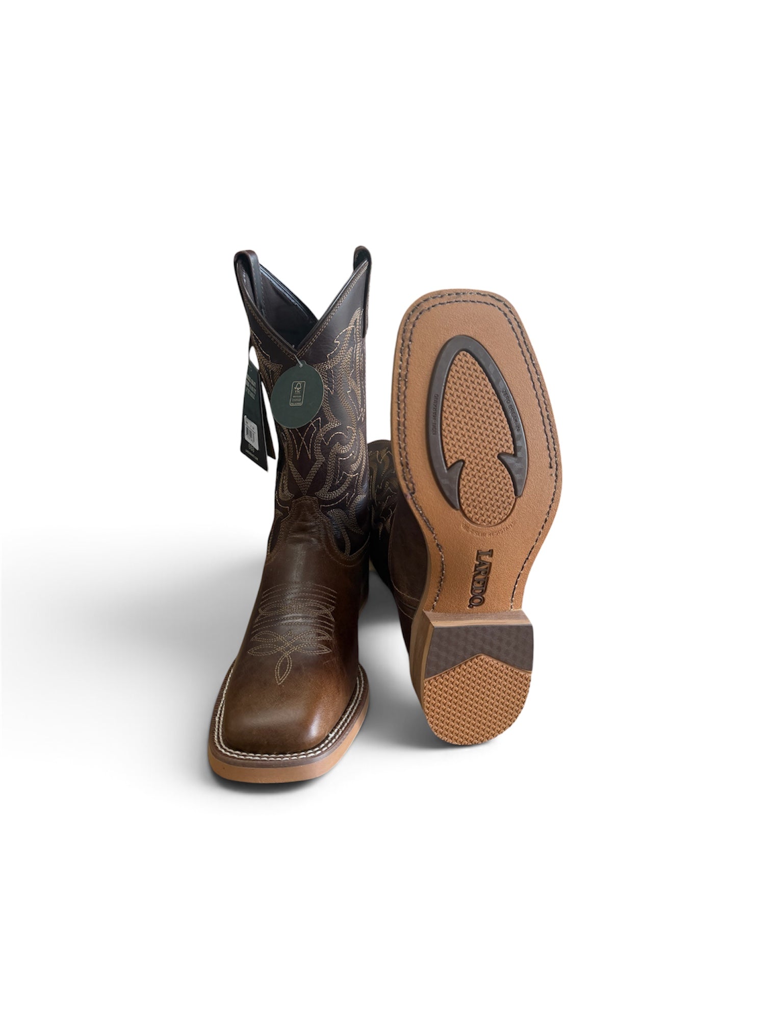 LAREDO - CHISHOLM BROWN MENS SQUARE TOE BOOT 8045