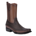 Cuadra Men's Lasered & Woven Honey Brown Western Boot CU933