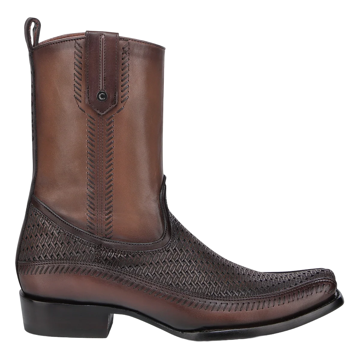 Cuadra Men's Lasered & Woven Honey Brown Western Boot CU933