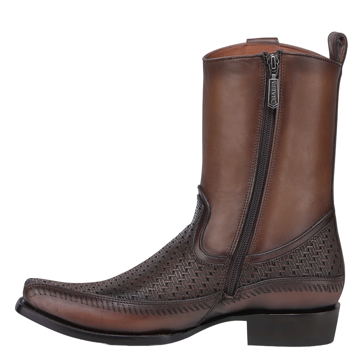 Cuadra Men's Lasered & Woven Honey Brown Western Boot CU933