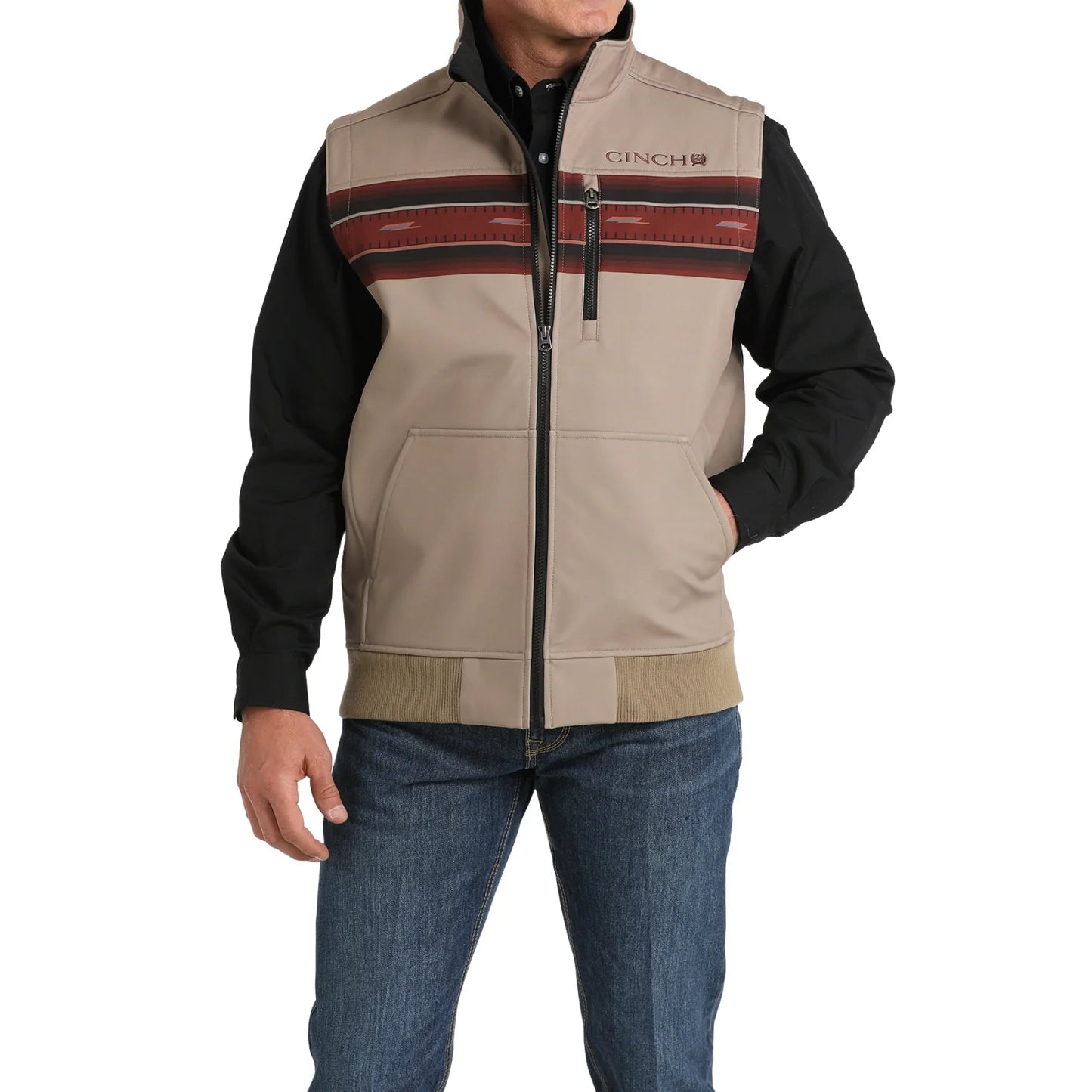 CINCH MEN’S - KHAKI BONDED VEST - MWV1545004 KHA