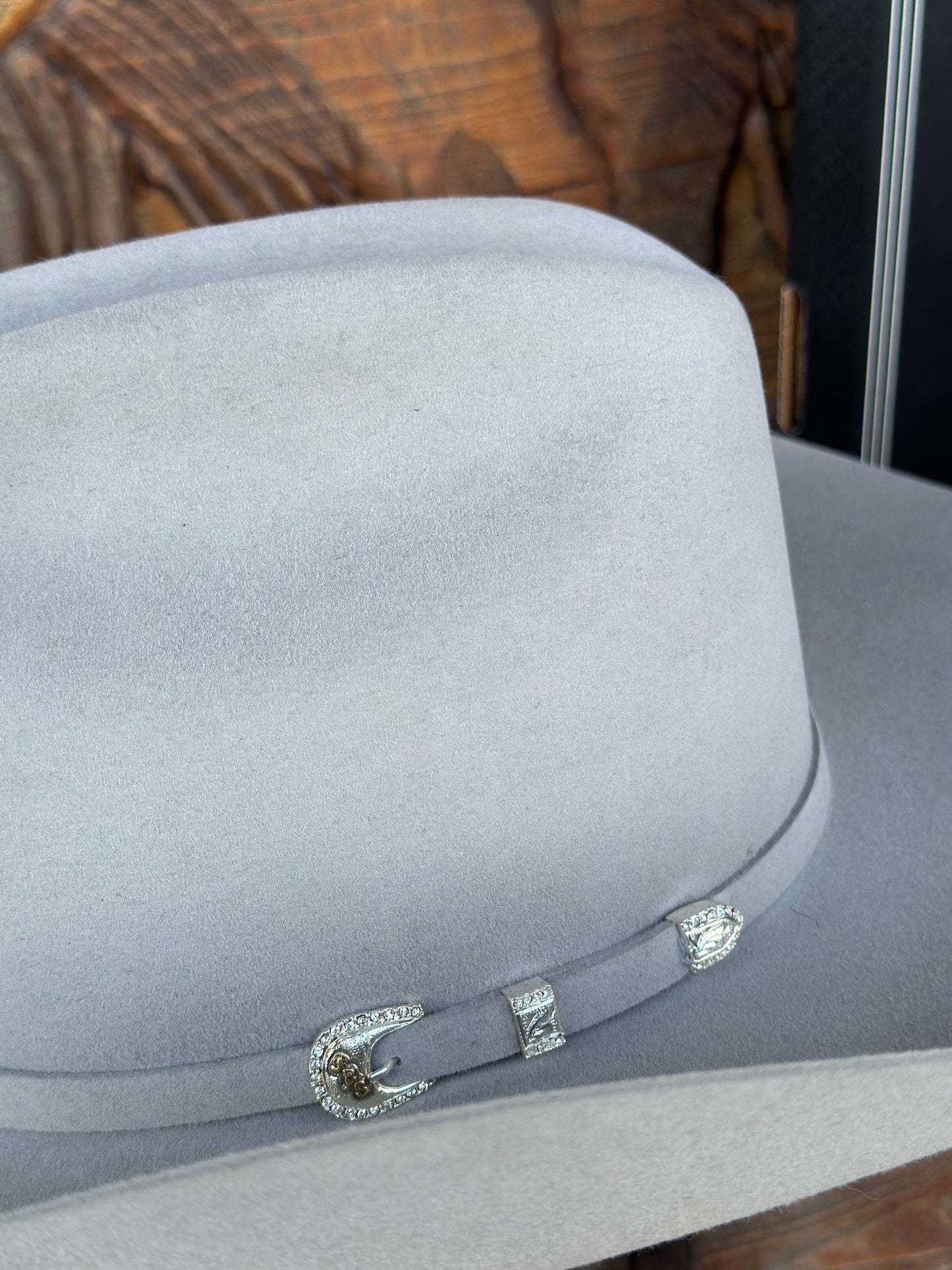 STETSON 10X “MIST GREY” FUR FELT COWBOY HAT