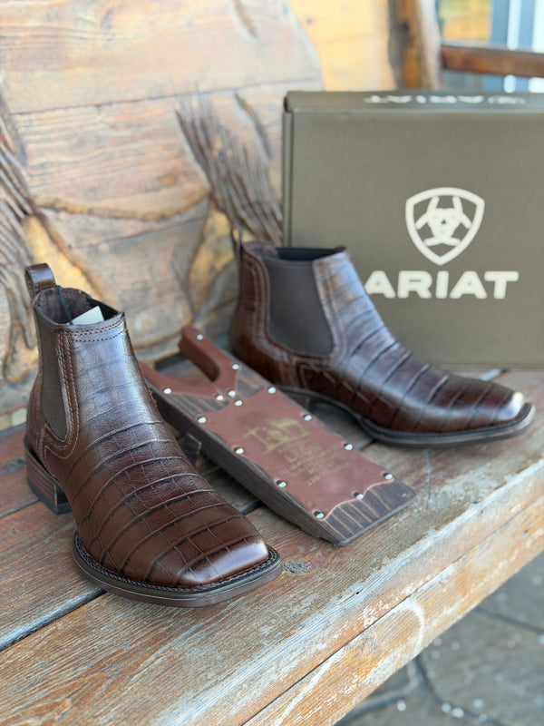 ARIAT BOOKER ULTRA CHOCOLATE CROC - BOOT MENS WESTERN - 10074162