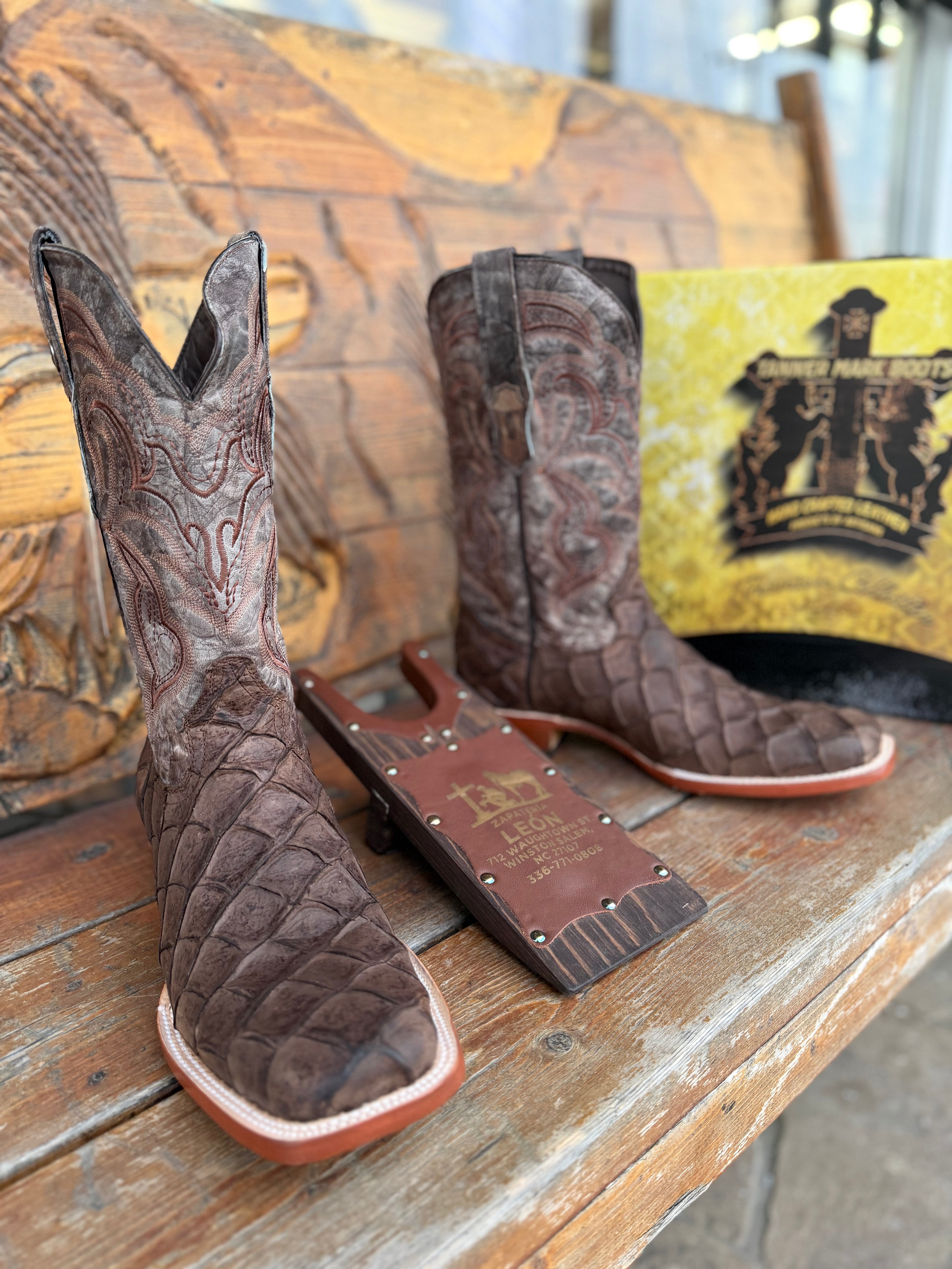 Tanner Mark Print Monster Fish Boots - TM205559