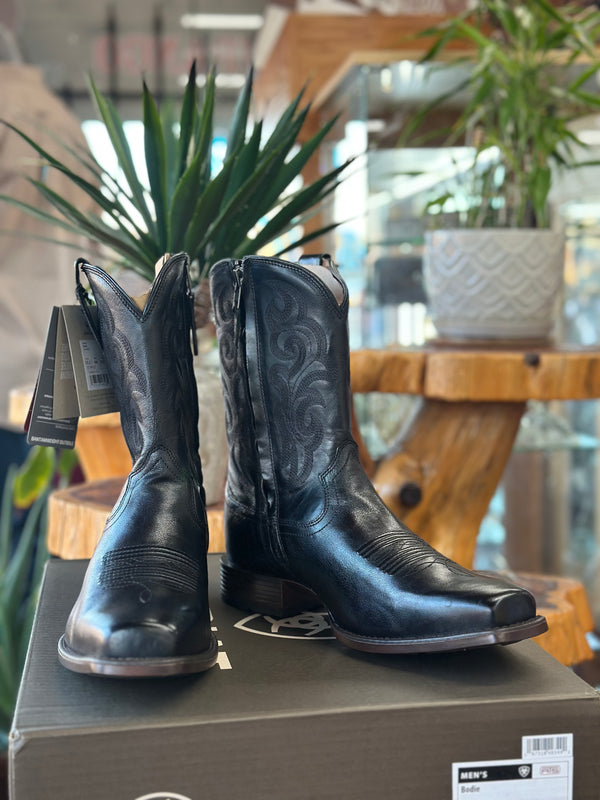 Ariat Black Bodie Men's Western Boots - Iron Black - 10061151