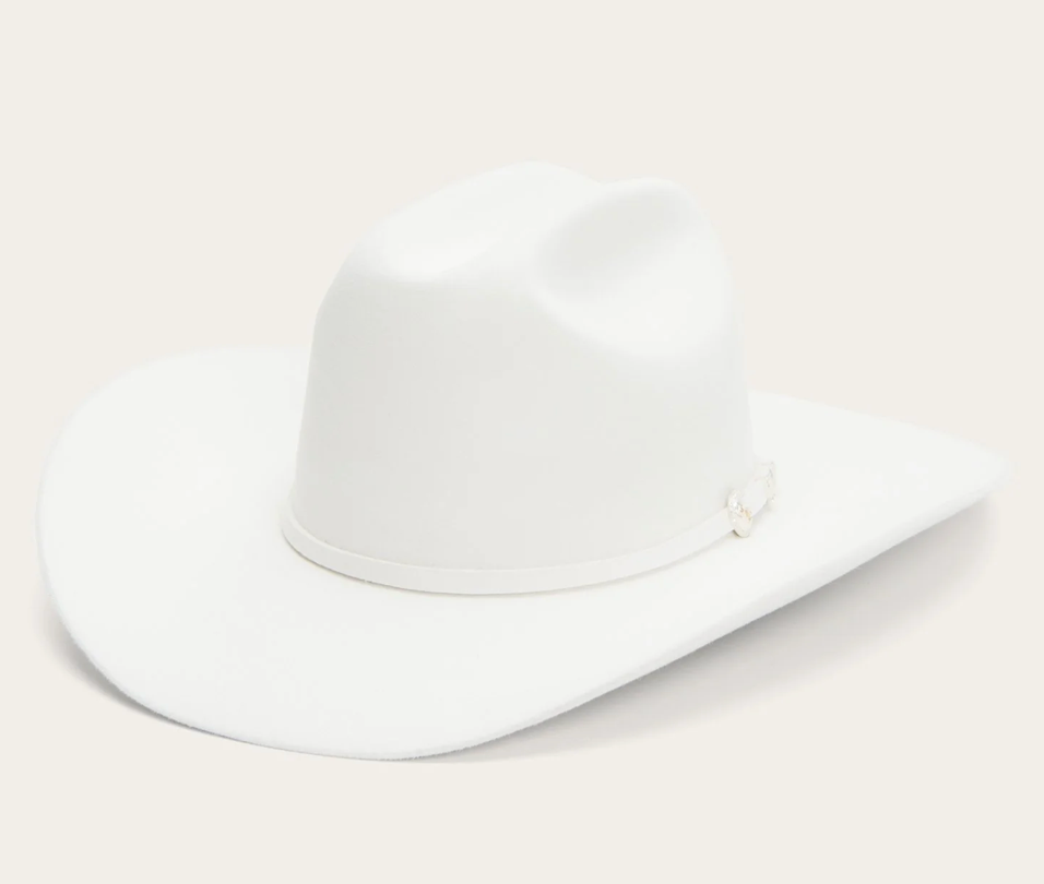 STETSON 10X - SHASTA -  WHITE FUR FELT HAT
