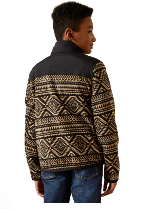 Ariat Youth Boy's Basis Black Southwest Quarter Zip Sweatshirt 10063765