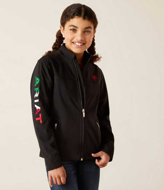 Ariat Kids New Mexico Softshell Brand Black Jacket 10043053